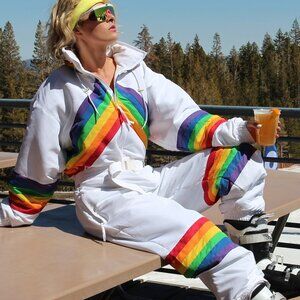 Tipsy Elves White Women's Sunrise Shredder Ski Suit